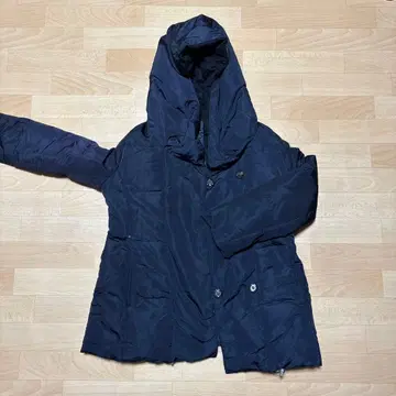 7-ID concept. 후드 부착 다운 자켓 38 네이비