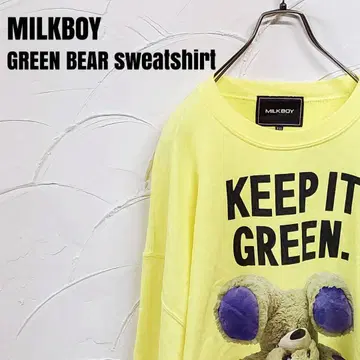 MILKBOY/밀크보이 GREEN BEAR 맨투맨 셔츠