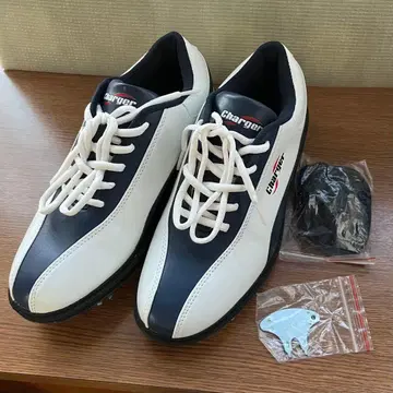 Charger 골프화 와이드 4E 화이트/네이비 24.5cm
