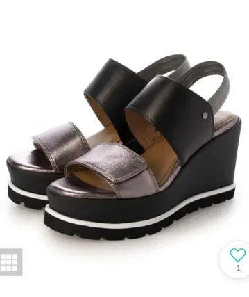 MACKINTOSH LONDON 슬라이드 샌들 블랙 메탈릭