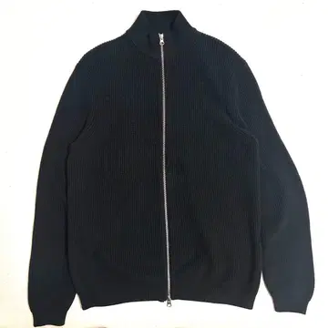 ZARA 드라이버즈 니트 블랙 더블 지퍼 하이넥