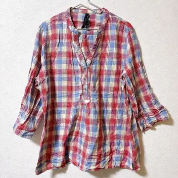 [ 2X ] Seven7 체크 무늬 셔츠 롤업 면 100% 코튼