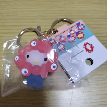 헬로 키티 산리오 미야쿠미야쿠 클리어 컬러 마스코트 키링