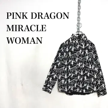 PINK DRAGON 핑크 드래곤 미라클 우먼 셔츠 올 패턴 크림