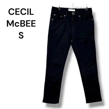 세실 맥비 데님 슬림 스트레치 S 블랙 심플