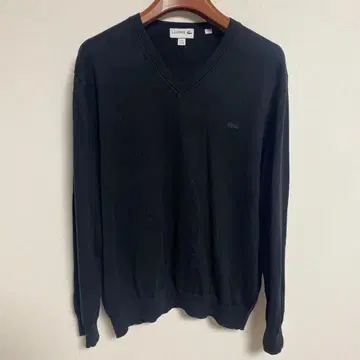 LACOSTE 라코스테 블랙 V넥 스웨터 7