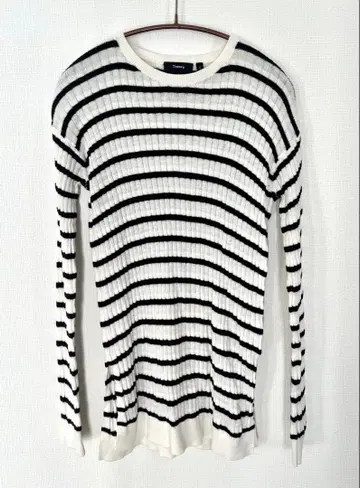 [ 최종 가격 ] 띠어리 캐시미어 코튼 리브 니트 보더