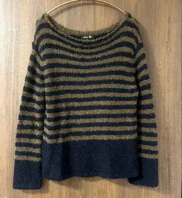 Drawer 드로어 샤기 니트 로우 게이지 보더