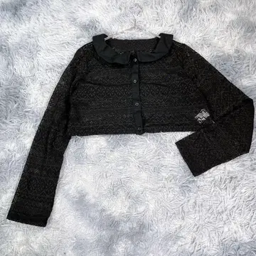 GRL [ F ] 레이스 숏 기장 셔츠 블랙 프리 사이즈 여성용