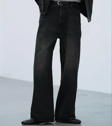 WYM CURVED FLARE DENIM SLACKS XL