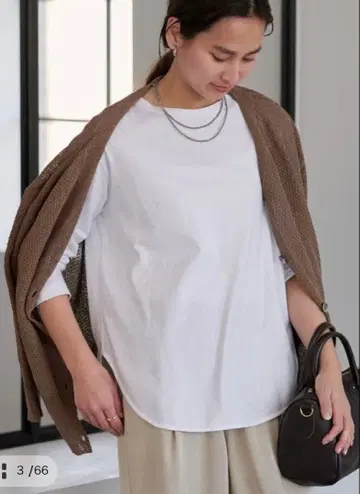 새상품 코튼 천축 라운드 헴 3