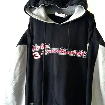 NASCAR 후드티 L 블랙 블랙 그레이 구제 의류