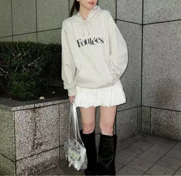 Heather 모듬 로고 후디