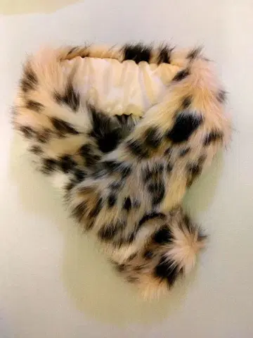 인조 모피 티펫 레오파드