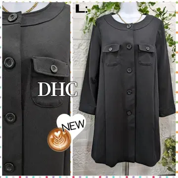 L: 미사용 롱 자켓 코트 / DHC 스트레치 블랙