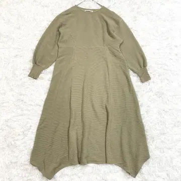 KBF 어반 리서치 니트 롱 원피스 크루넥 루즈핏