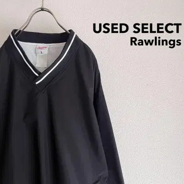 구제 의류 'Rawlings' Nylon Pullover / 블랙
