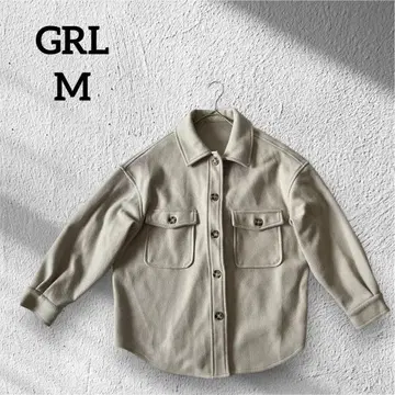 GRL 코트 자켓 화이트 포켓 없음 M