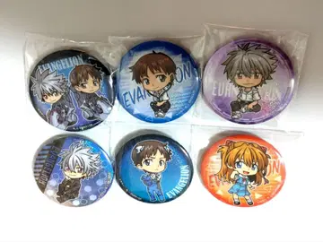 에반게리온 캔뱃지 6개 세트