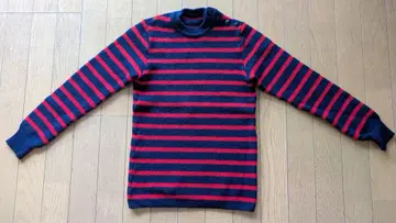 런던 구제 의류 네이비 & 레드 보더 니트