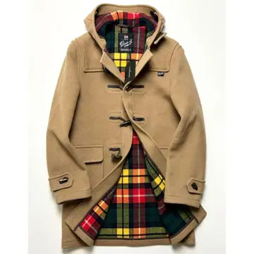 [ 미사용 새상품 ] 글로버올/모리스/더플 코트/타탄 체크/영국제