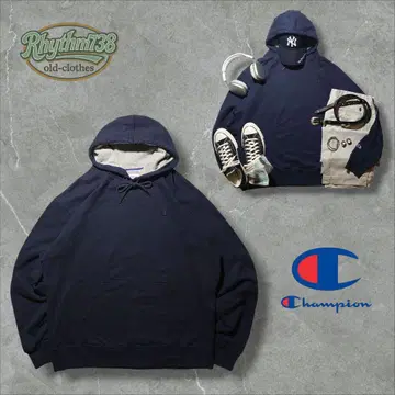 [ 왕도 인기 ] Champion 후드티 네이비 자수 로고 맨투맨 후디