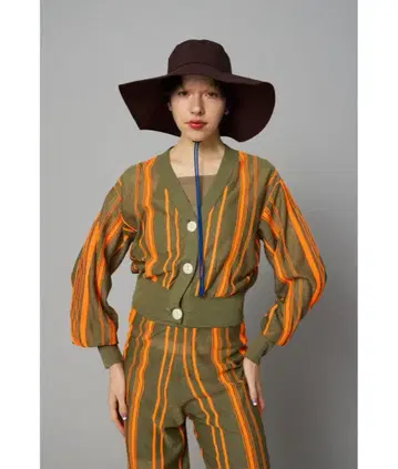 HeRIN.CYE 시어 스트라이프 니트 가디건 해린 도트 사이