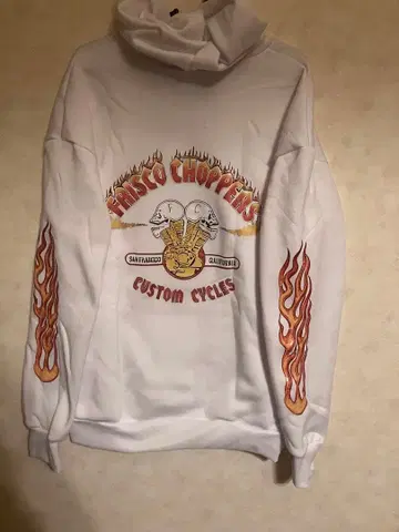 새상품 CHOPPERS 프레임 디자인 후드티