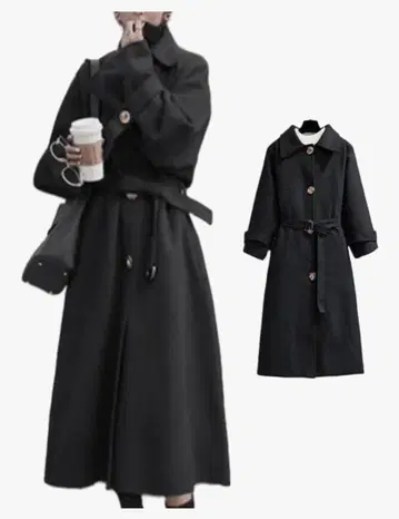 롱 코트 블랙 L 사이즈