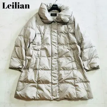 컨디션 최상 레리안 빅 사이즈 볼륨 컬러 프릴 다운 코트 베이지