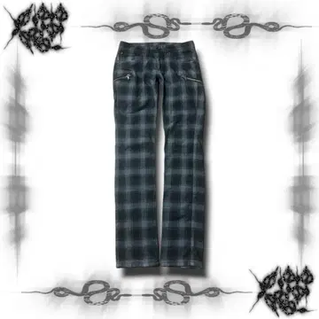 'NFS' CustomCultureBlack Check Zip Pants