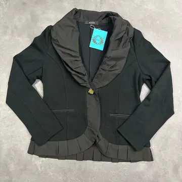 [ 새상품 ] AGATE 옷깃 타프타 테일러드 얇은 소재 자켓 블랙