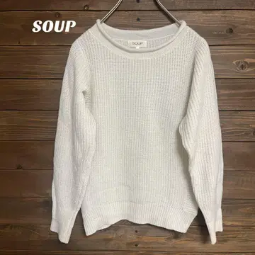 [수프] 월드 니트 스웨터 긴팔 캐주얼 M