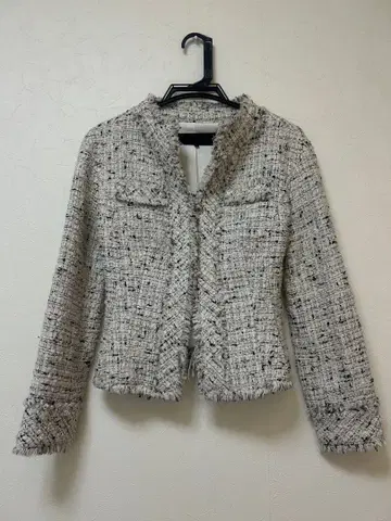 [ 새상품급 ] FRAGILE 트위드 노카라 자켓 36 사이즈