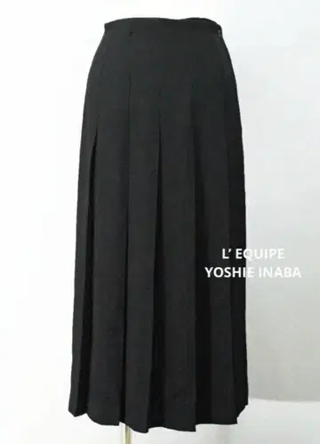 레킵 요시에 이나바 랩스커트 플리츠 스커트 블랙 11호