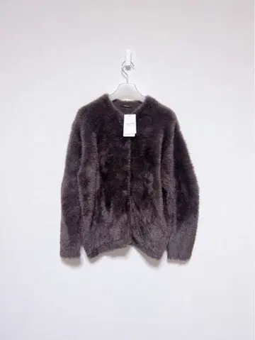 JOURNAL STANDARD 더블 페이스 페더 크루넥 가디건