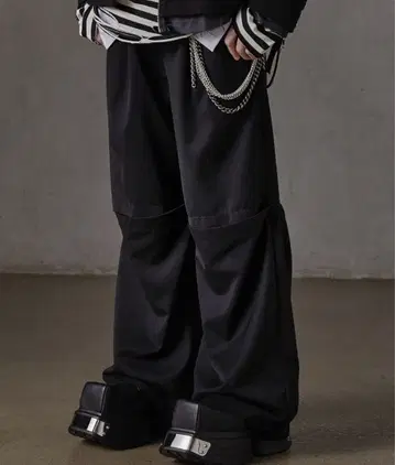 GRANCY 튤 레이어드 디자인 슬랙스 S 사이즈