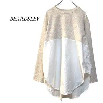 BEARDSLEY 셔츠 콤비 티셔츠 베이지 비어즐리