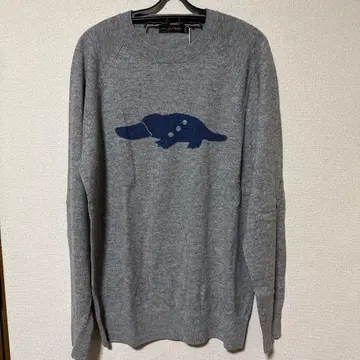 Rough and Swell 오리너구리 패턴 남성용 스웨터