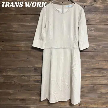 [트랜스워크] TRANS WORK 7부 소매 무릎 기장 원피스 M