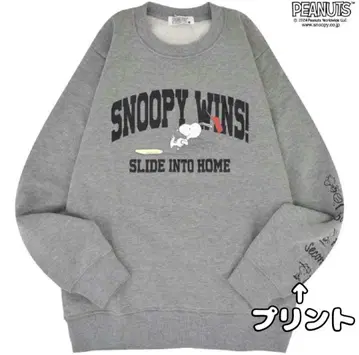 스누피 트레이닝복 맨투맨 속기모 남성용 L 소매 프린트 G