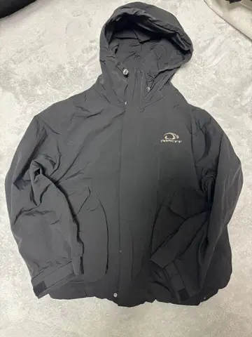 9090 후드 부착 나일론 자켓 블랙