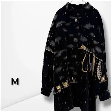 [앰비셔스] 애니멀 무늬 롱 셔츠 개성파 겉옷 프리 사이즈