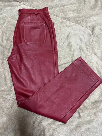 GREENCLUBS 양가죽 가죽 팬츠 레드 9호 골프용