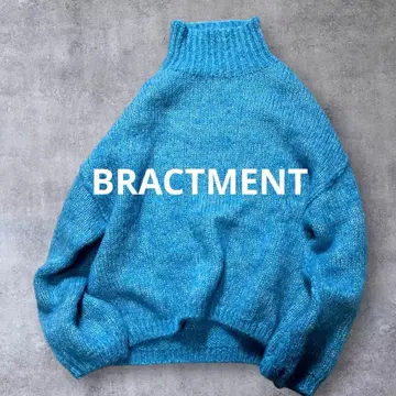 브라크토멘트 고급 알파카 예쁜 색상 복슬복슬 드롭 숄더 터틀 풀오버