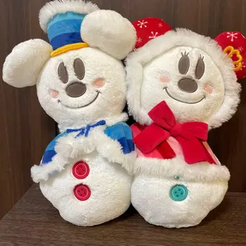디즈니 리조트 크리스마스 스노우스노우 미키 미니 봉제 인형