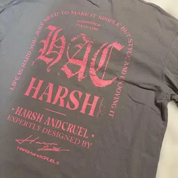 HARSH AND CRUEL 그레이 T셔츠 XL