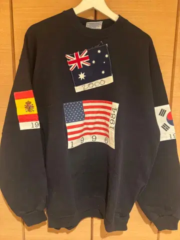 Hanes 국기 디자인 맨투맨 L 사이즈