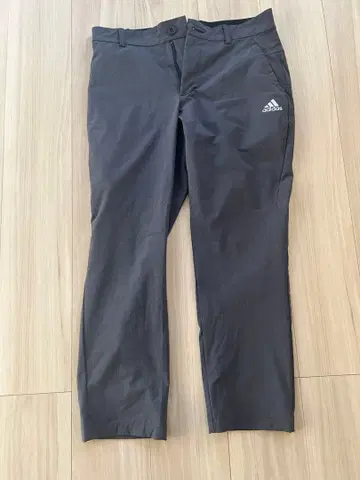 adidas 블루 그레이 골프용 팬츠 지퍼 포켓 부착