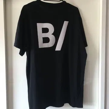 B/ 비 슬래시 T셔츠 남성용 블랙 실버